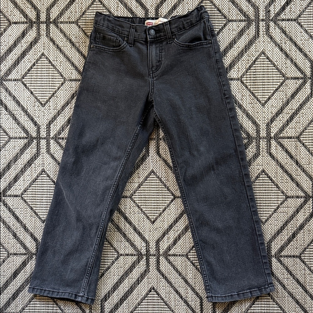 Levi's Kids Loose Straight Adjustable Waist Black‎ Jeans Size 10